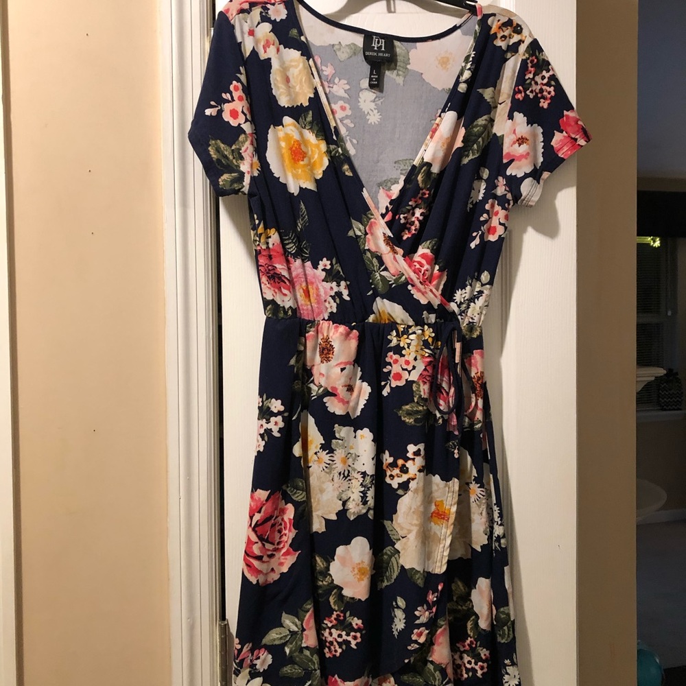 Faux wrap dress- soft and flattering